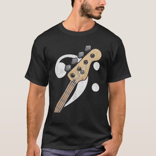 Bass Clever Guitar Bass Player Musiker T-Shirt (Vorderseite)