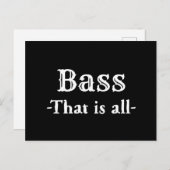 Bass, das alles lustige Musik Postkarte (Vorne/Hinten)