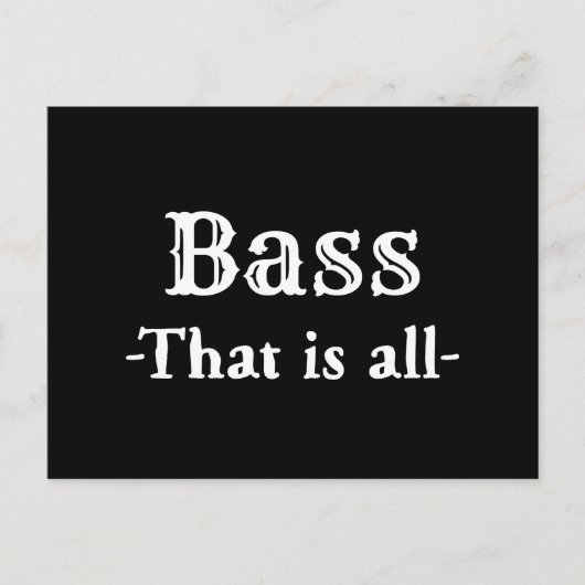 Bass, das alles lustige Musik Postkarte (Vorderseite)