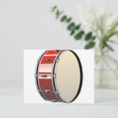 Bass Drum Cartoon Postkarte (Stehend Vorderseite)