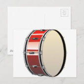 Bass Drum Cartoon Postkarte (Vorne/Hinten)
