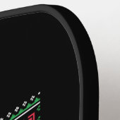 Bass Drum Drummer Christmas Ugly Sweater Gift Pickleball Schläger (Linke Seite)