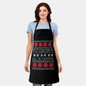 Bass Drum Drummer Christmas Ugly Sweater Gift Schürze (Getragen)
