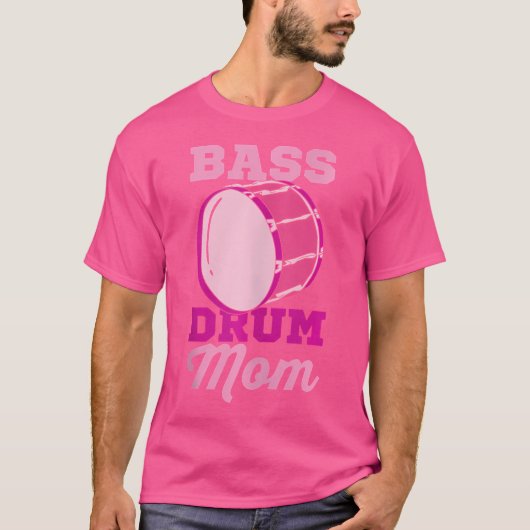 Bass Drum Mama Drummer Mutter T-Shirt (Vorderseite)