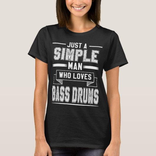 Bass Drum Marching Band Music Drummer Drumming T-Shirt (Vorderseite)