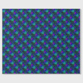 Bass Drum Shades Blue Pattern Wrapping Paper Geschenkpapier (Flach)