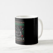 Bass Drum Ugly Christmas Sweater Kaffeetasse (VorderseiteRechts)
