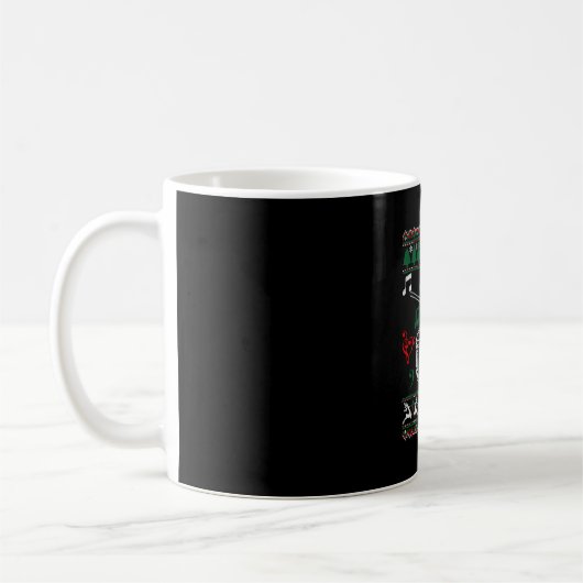 Bass Drum Ugly Christmas Sweater Kaffeetasse (Links)