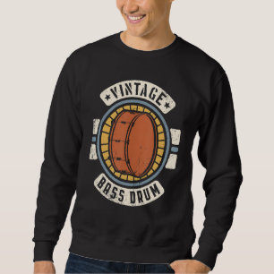 Bass Drum Vintag Classic Retro 60er 70er Sweatshirt