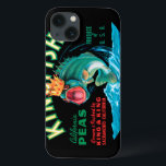 Bass-Fische, die eine Krone auf einem schwarzen Case-Mate iPhone Hülle<br><div class="desc">Dieser Vintage Kistenaufkleber eines Bass-Fisches,  der eine Krone auf einem schwarzen Hintergrund trägt,  gefällt jedem Vintagen Kunstliebhaber. Es ist eine Anzeige für Königsfisch-Erbsen. Die Farben sind sehr klar und scharf. Wählen Sie dieses artprint auf Ihrem Produkt heute.</div>