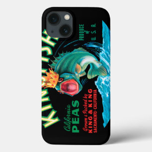 Bass-Fische, die eine Krone auf einem schwarzen Case-Mate iPhone Hülle