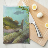 Bass-Fische Geschirrtuch (Viertel Falte)