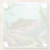 Bass-Fische Glasuntersetzer (Rückseite)