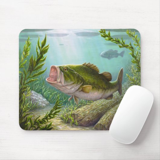 Bass-Fische Mousepad (Mit Mouse)