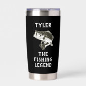 Bass Fischen der Legende Name Funny Thermobecher (Vorderseite)