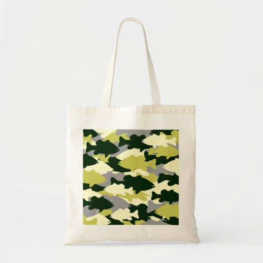 Bass-Fischen-Grün-Camouflage Tragetasche (Vorne)