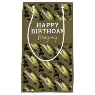 Bass Fischen Hobby Geburtstag Mens Personalisiert Kleine Geschenktüte