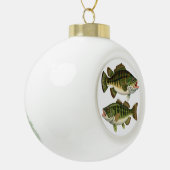 Bass Fischen Keramik Kugel-Ornament (Links)