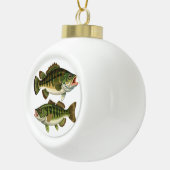 Bass Fischen Keramik Kugel-Ornament (Rechts)