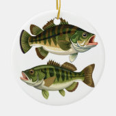 Bass Fischen Keramik Ornament (Vorne)