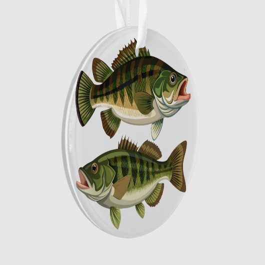 Bass Fischen Ornament (Vorderseite)