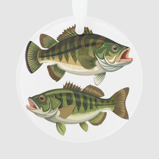 Bass Fischen Ornament (Rückseite)