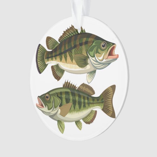Bass Fischen Ornament (Vorderseite)