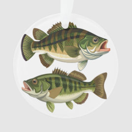 Bass Fischen Ornament
