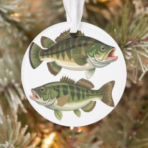 Bass Fischen Ornament