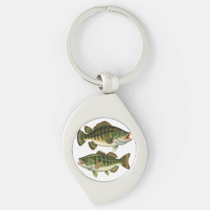 Bass Fischen Schlüsselanhänger