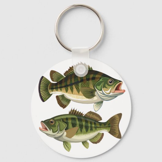 Bass Fischen Schlüsselanhänger (Vorderseite)