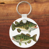 Bass Fischen Schlüsselanhänger (Rückseite)