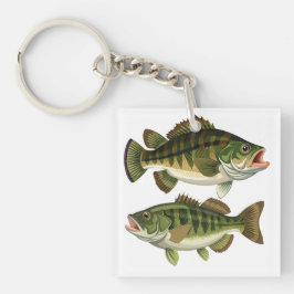 Bass Fischen Schlüsselanhänger