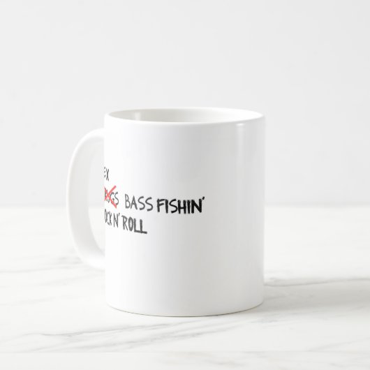 Bass-Fischen-Tasse Kaffeetasse (Vorderseite Links)