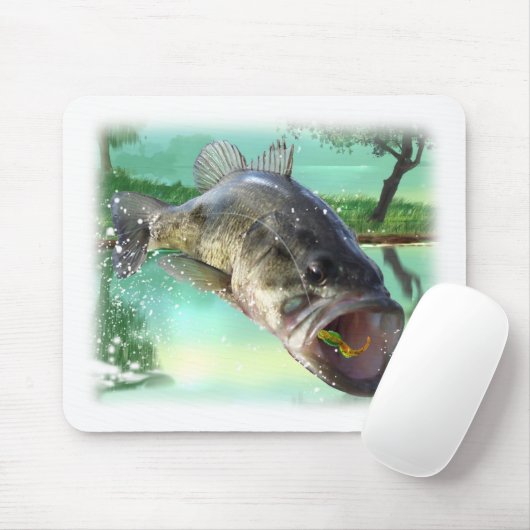 Bass-Fischgrün Mousepad (Mit Mouse)