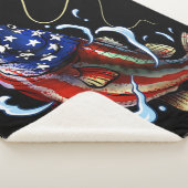 Bass Fish American Flag Patriotic Fishing Sherpadecke (3/4)