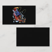 Bass Fish American Flag Patriotic Fishing Visitenkarte (Vorne/Hinten)