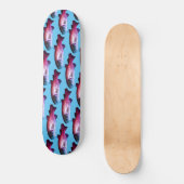 Bass Fish Bright Blue Boys Custom Skateboard (Vorderseite)