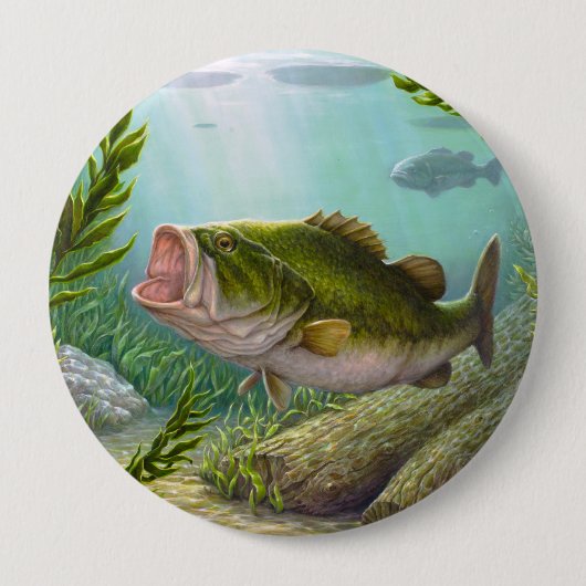 Bass Fish Button (Vorderseite)