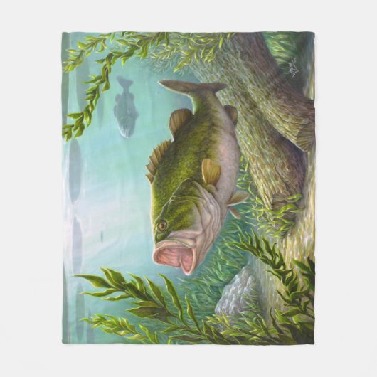 Bass Fish Fleecedecke (Vorderseite)