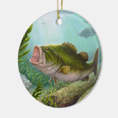 Bass Fish Keramik Ornament (Links)