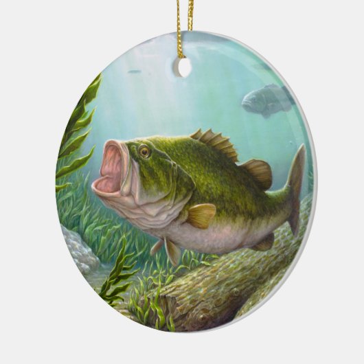 Bass Fish Keramik Ornament (Links)