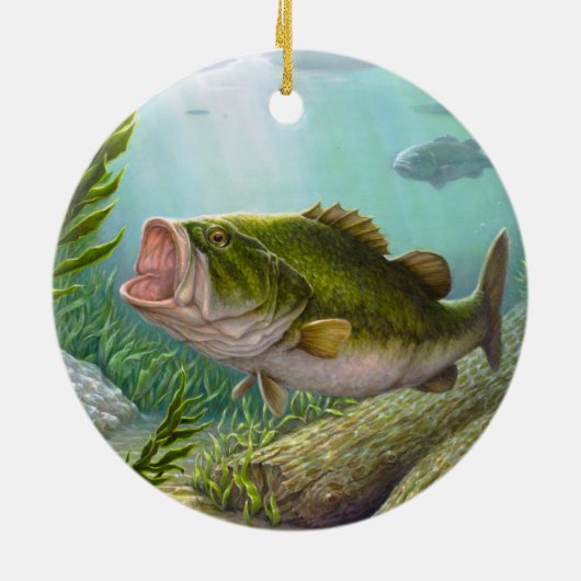 Bass Fish Keramik Ornament (Hinten)