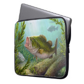 Bass Fish Laptopschutzhülle (Vorderseite Links)