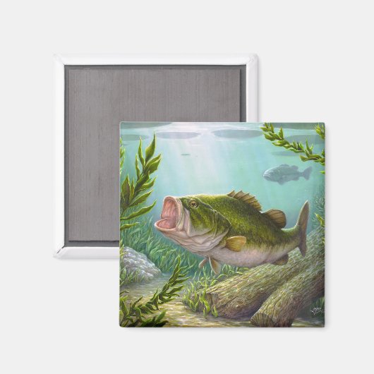 Bass Fish Magnet (Vorderseite/Rückseite)