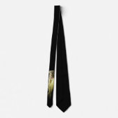 Bass Fish Men's Black Elegant Neck Tie Krawatte (Rückseite)