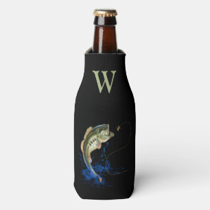 Bass Fish Monogram First Name Flaschenkühler