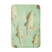 Bass Fish Muster Badematte (Vorderseite Vertikal)