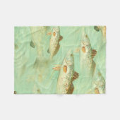 Bass Fish Muster Fleecedecke (Vorderseite (Horizontal))