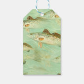 Bass Fish Muster Geschenkanhänger (Rückseite)
